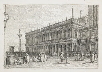 La Libreria, plaat uit Vedute, altre presse da i loughi, altre ideate, 1740-1745